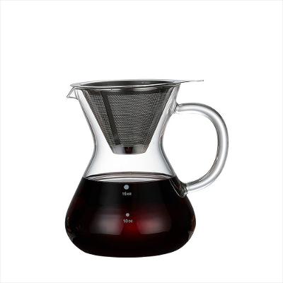Cafeteira 500ml Borosilicato Com Coador Inox Zahav