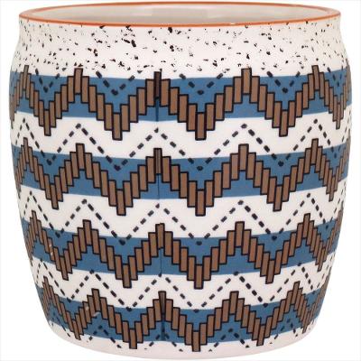 Cachepô de Cerâmica 14x13x13cm Azul