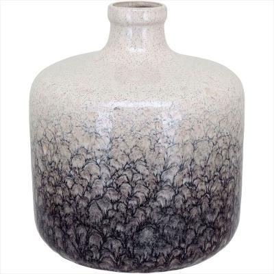 Vaso Cerâmica 20x17x17cm Azul