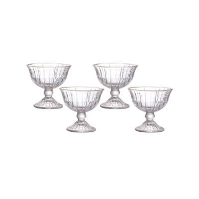 Taça de Pé Vidro Meli Grande 200ml com 4 Peças - Hauskraft