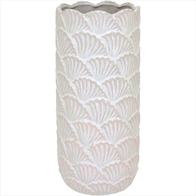 Vaso Cerâmica 33x15x15cm Bege