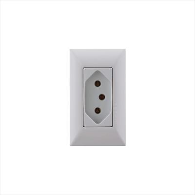 Conjunto Para Móvel 1 Tomada 2P+T 10 A Tramontina Aria Branca