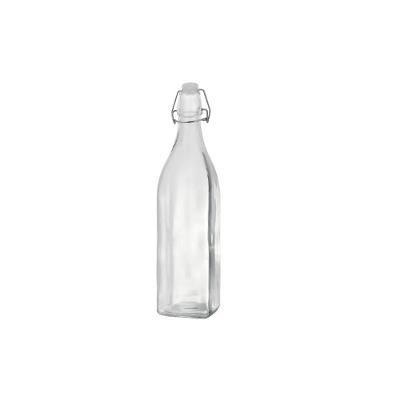 Garrafa Quadrada 1L Transparente Hauskraft