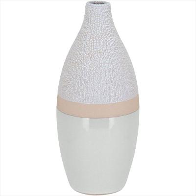 Vaso Cerâmica 30x14x14cm Marfim