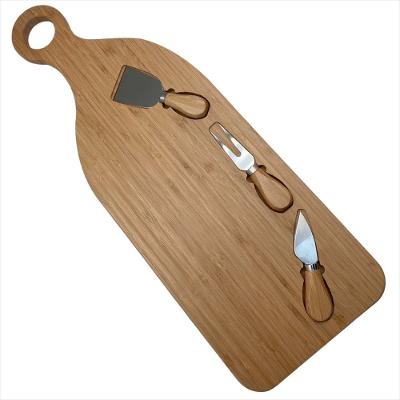 Jogo Para Queijo Com Tabua De Bambu 56X20cm Zahav
