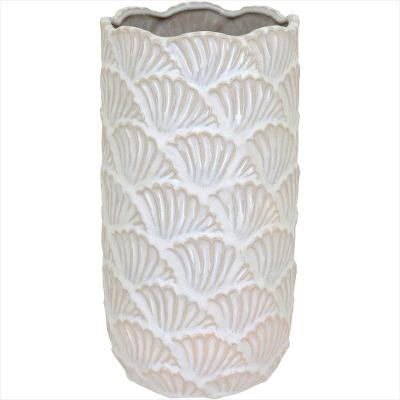 Vaso Cerâmica 26x14x14cm Bege