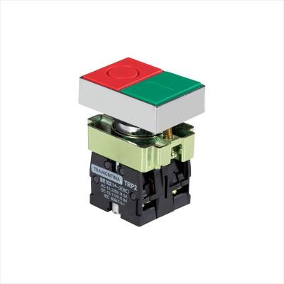 Botão Duplo Tramontina TRP2-BL8325 1NA+1NF com Base de Metal