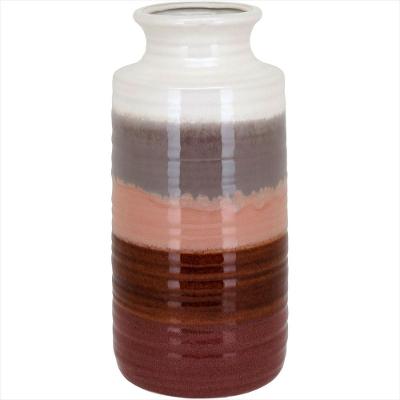 Vaso Cerâmica 30x14x14cm Marrom