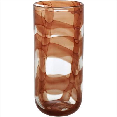 Vaso de Vidro 28x12x12cm Âmbar - ÂMBAR