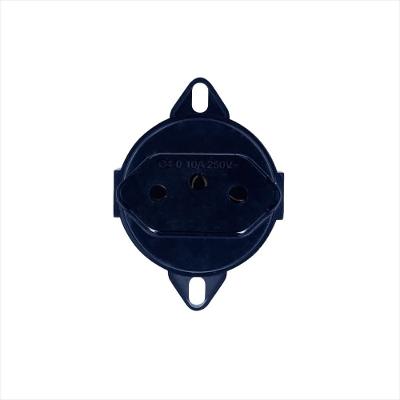 Tomada 2P+T Tramontina 10 A 250 V Preta