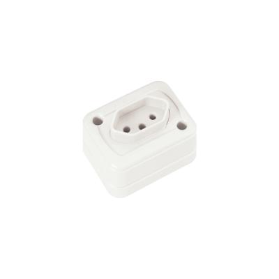 Tomada de Sobrepor 2P+T 10 A 250 V Tramontina Branco embalagem Flow Pack
