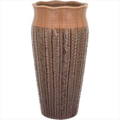 Vaso de Cerâmica 33x16x16cm Marrom