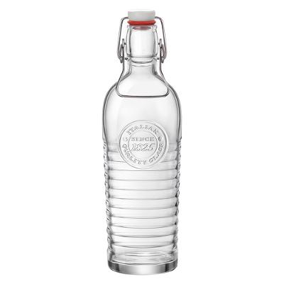 Garrafa Vidro Transparente 1,2L Bormioli Rocco Officina 30X9X9Cm