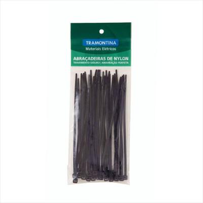 Abraçadeira de Nylon 95x2,4 mm Tramontina Preta