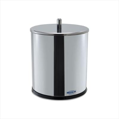 Lixeira Inox com Tampa Diâmetro 15 x Altura 20cm 3,2 Litros