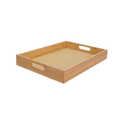 Bandeja Retangular de Bambu 39cm - Hauskraft