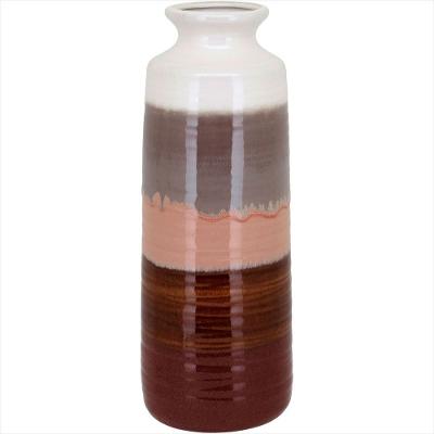 Vaso Cerâmica 40x15x15cm Marrom
