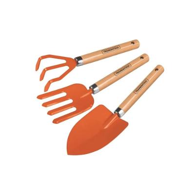 Conjunto para jardim Tramontina 3 peças com Ancinho garfo 4 dentes e pazinha