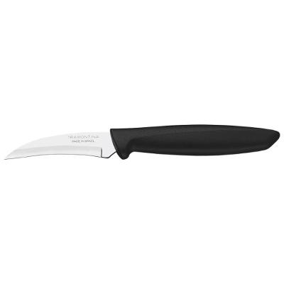 Faca Tornear Frutas Inox 3 linha Plenus preta Tramontina