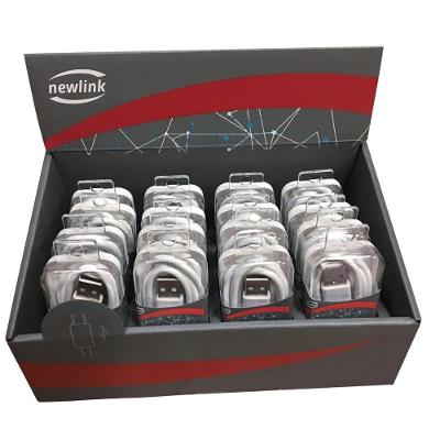 Display Com 16 Cabos Micro Usb 1M Newlink Cb107 Preto