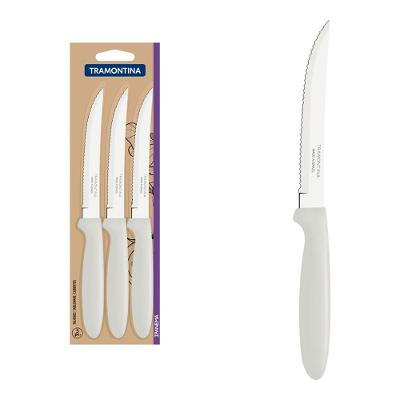 Conjunto Facas Churrasco Inox 3 Peças Ipanem Branco Tramontina