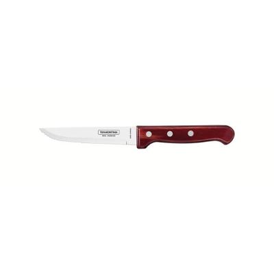 Faca Churrasco Jumbo Inox 5 Polywood Vermelho Tradicional Tramontina