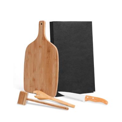 Conjunto Para Cozinha Em Bambu/Inox - 4 Pçs Welf