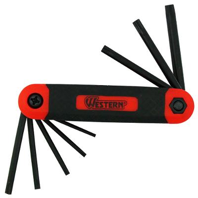Chave Torx Dobravel C Furo 8 Peças Western