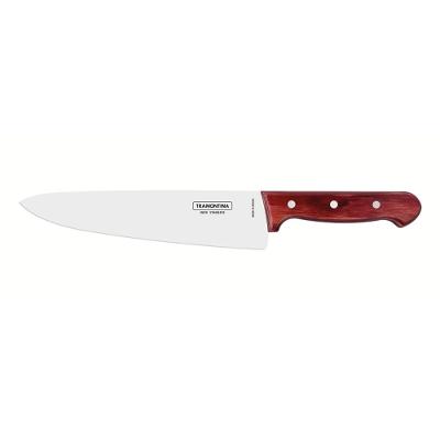 Faca Carne Inox 10 Polywood Vermelho Tramontina