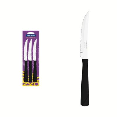 Conjunto Faca Churrasco Inox 3 Peças New Kol Preto Tramontina
