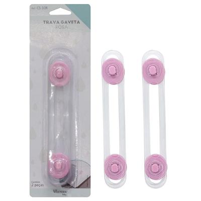 Trava Gaveta Rosa 2 Peças Western