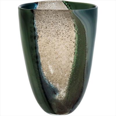 Vaso de Vidro 29x21x15cm Colorido - COLORIDO
