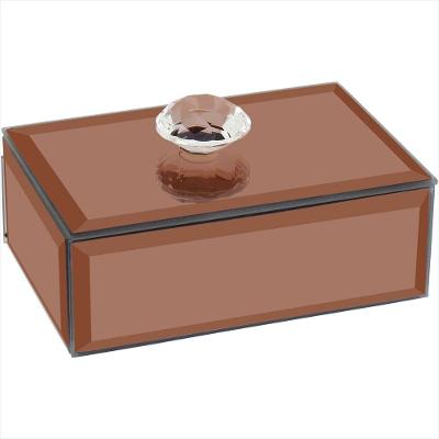 Porta Joias Espelhado MDF 3-6-10cm Bronze