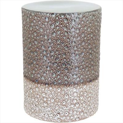 Banqueta de Cerâmica 47x34x34cm Bege