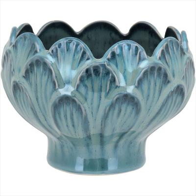 Cachepô Cerâmica 10x15x15cm Azul