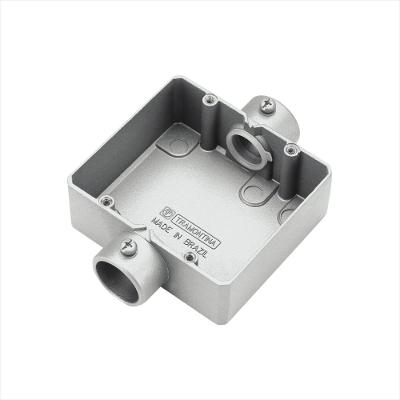 Condulete Tipo Cd 3/4 Duplo Tramontina com Rosca BSP e com Pintura Eletrostática a Pó