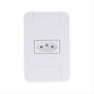 Conjunto 4x2 com 1 Tomada 2P+T 10 A 250 V Tramontina Tablet Branco