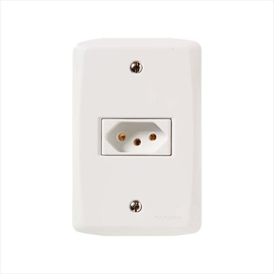 Conjunto 4x2 com 1 Tomada 2P+T 20 A 250 V Tramontina Lux2 Branco