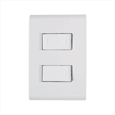 Conjunto 4x2 com 1 Interruptor Simples 10 A 250 V e 1 Interruptor Paralelo 10 A 250 V Tramontina Liz Branco