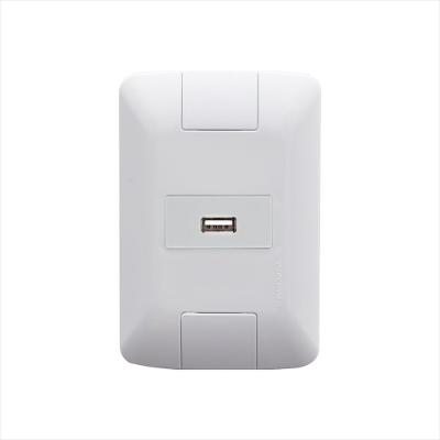 Conjunto 4x2 com 1 Tomada USB Brilho 1,5 A Bivolt Tramontina Aria Branco
