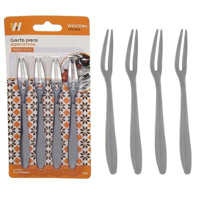 Jogo 4 Garfos Petisco 12Cm