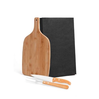 Conjunto Para Cozinha Em Bambu/Inox - 3 Pçs Welf