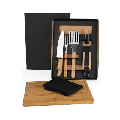 Kit Para Churrasco-Hambúrguer Com Pegador E Espátula - 6 Peças