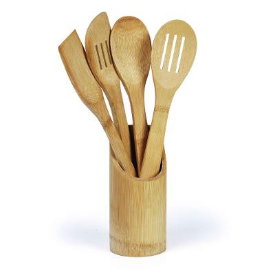 Conjunto De Utensílios Em Bambu  - 5 Pçs Welf