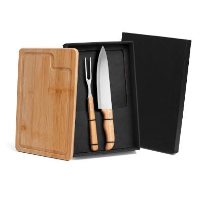 Kit Para Churrasco Em Bambu/Inox - 3 Pçs Welf