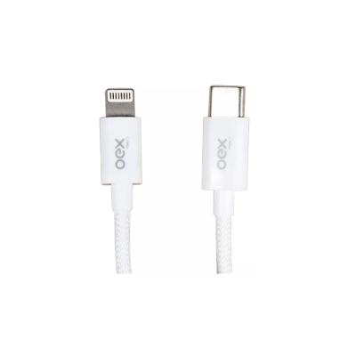 Cabo Duo Type C Lightning Branco OEX