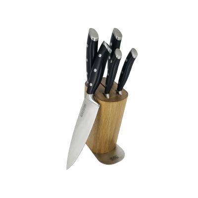 Jogo de Facas 6 Peças Cepo Forgemaster Pro Aço Forjado Black&Decker