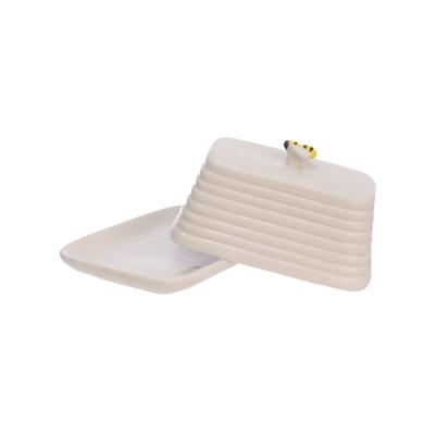 Manteigueira de Porcelana Abelha de 17cm - Hauskraft