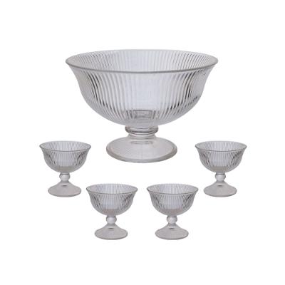 Centro de Mesa com Pé de Vidro 5 Peças Hauskraft