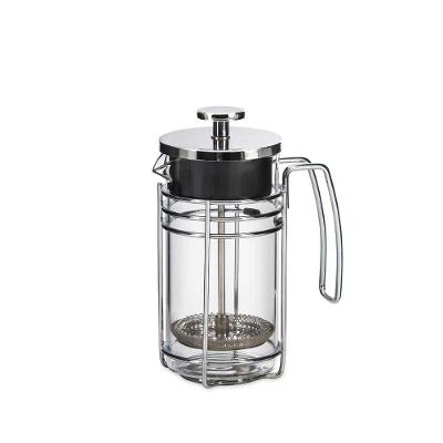 Cafeteira Francesa Em Vidro E Aço Inox Oxford 350 Ml Prateada